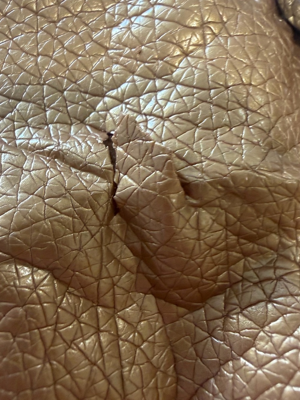 Y2K Prada Shoulder Bag authentic Gold Brown handbag silver coach vintage purse - Picture 12 of 12